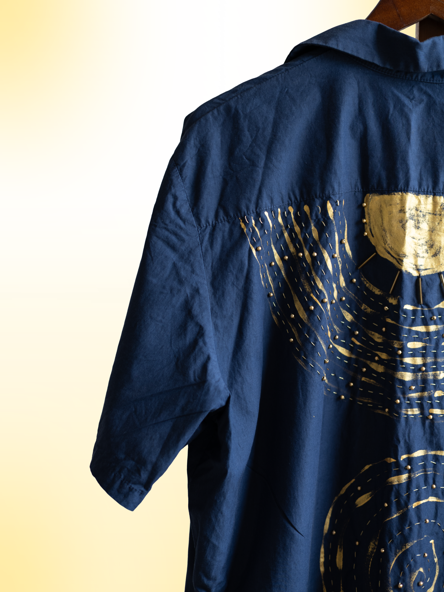 Exotic Bohos Handcrafted Cotton Dress with Bead Detailing