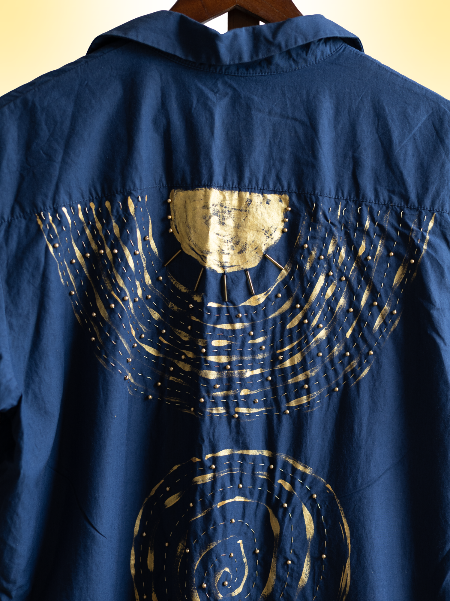 Exotic Bohos Handcrafted Cotton Dress with Bead Detailing