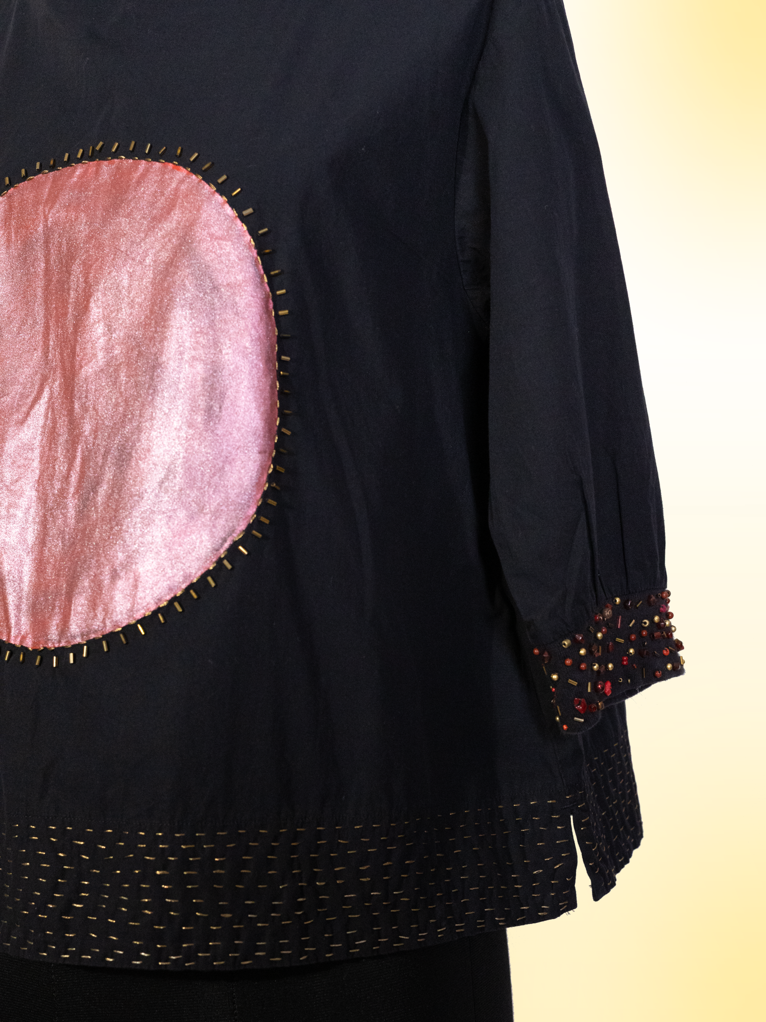 The Exotic Bohos Handcrafted Top Top with Hand Painting, Hand Embroidery & Beads
