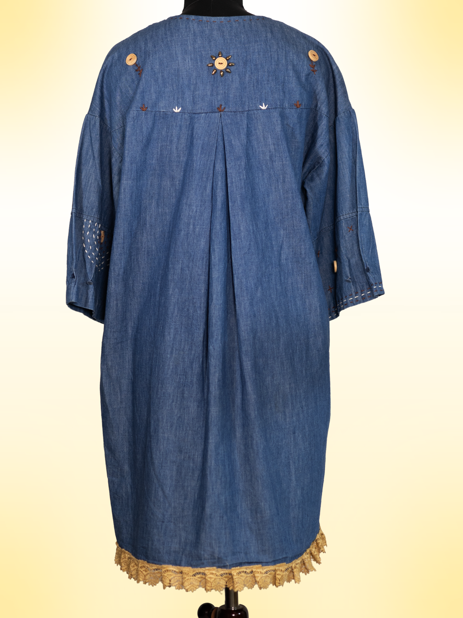 The Caffeine Evenings Handcrafted Denim Dress