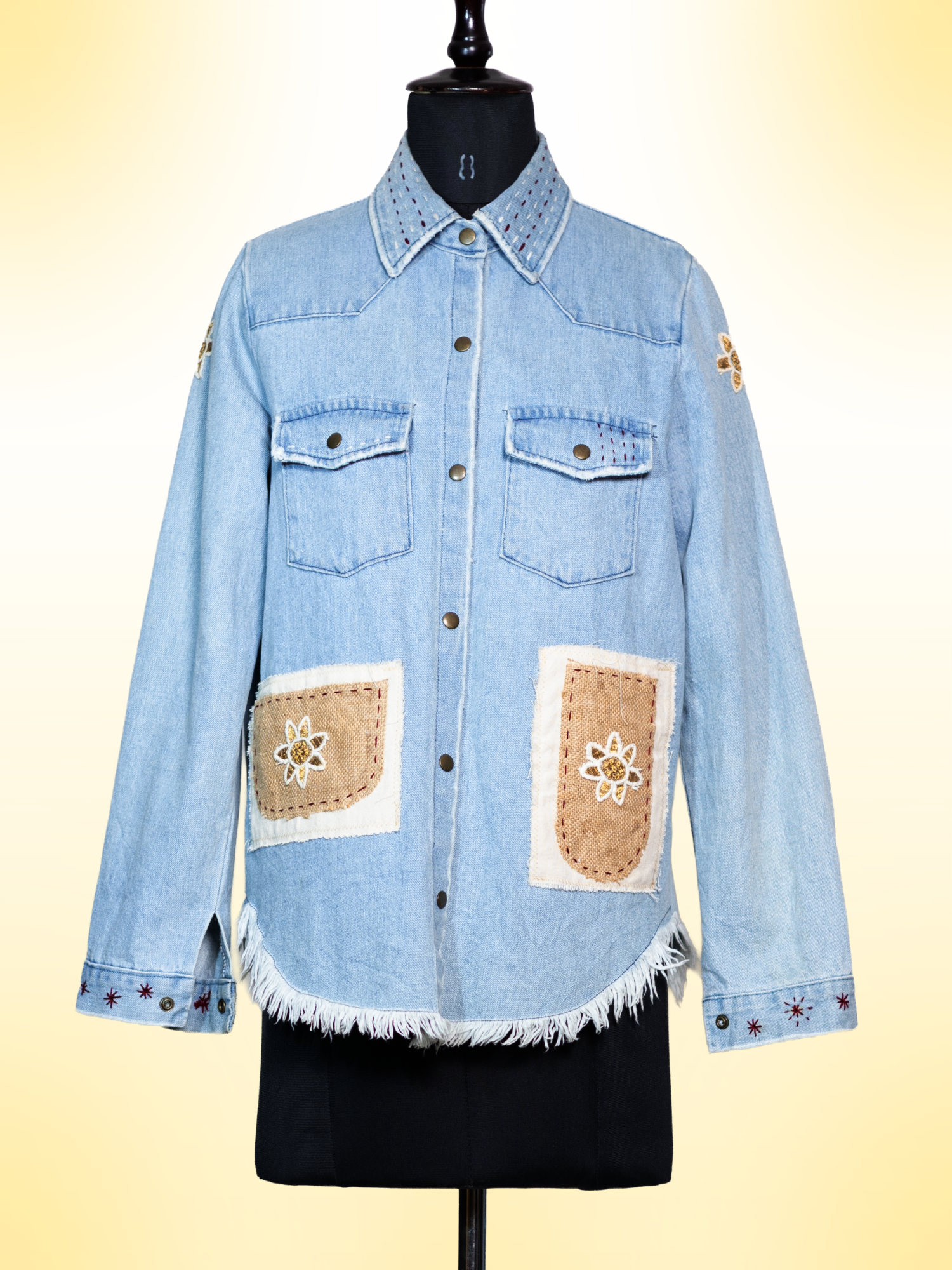 Wandersoul Handcrafted Denim Patchwork Jacket