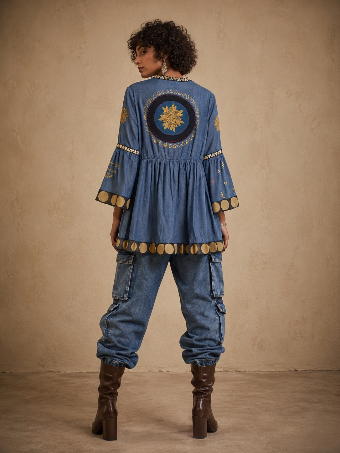 Boho Chakra Kurti Top – Handcrafted Cotton Kurti Top