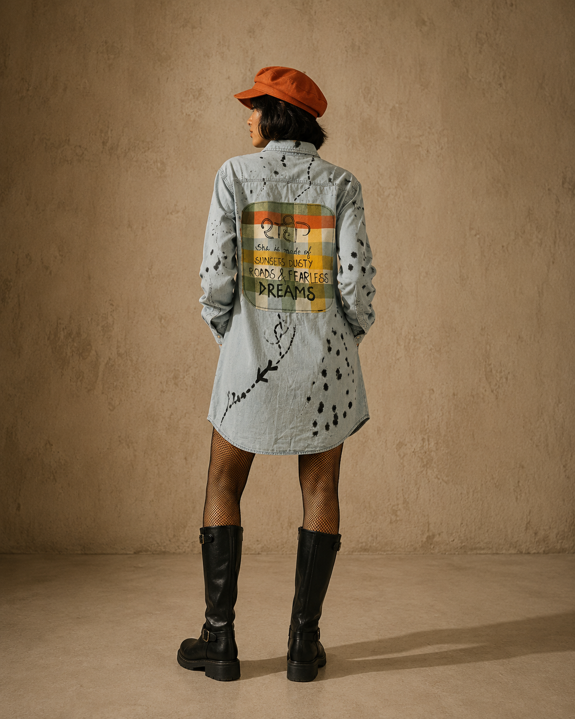 The Rahi Dress – Handcrafted Cotton Denim Dress
