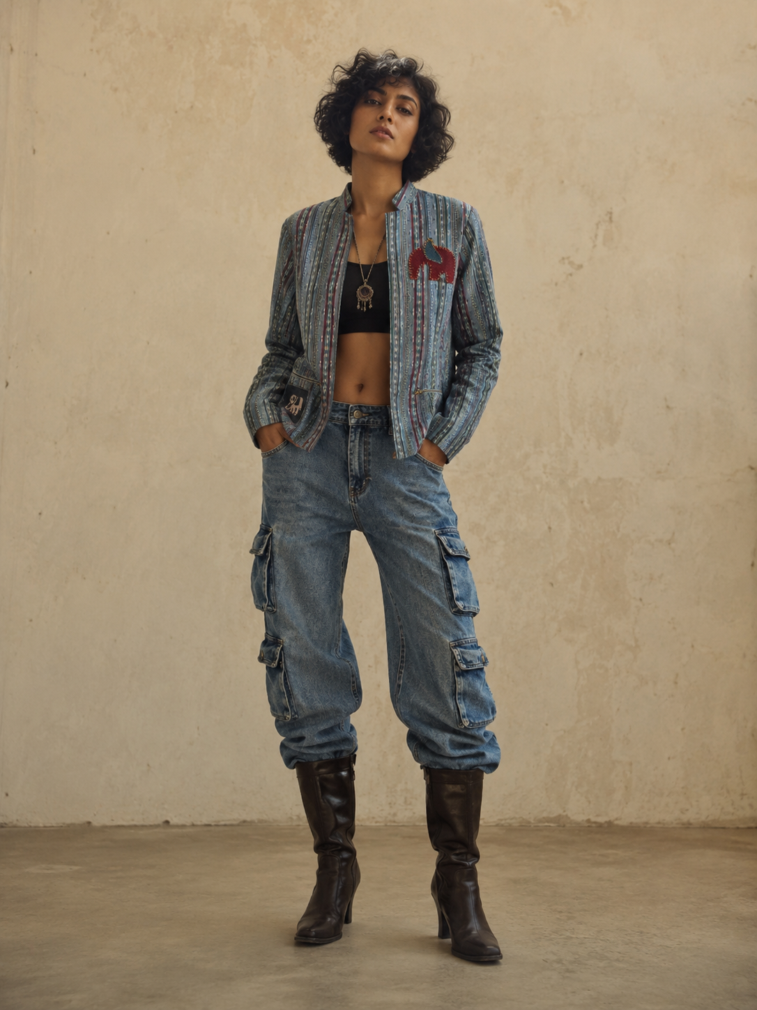 The Khamma Gaj Open Jacket – Handcrafted Cotton Open Jacket