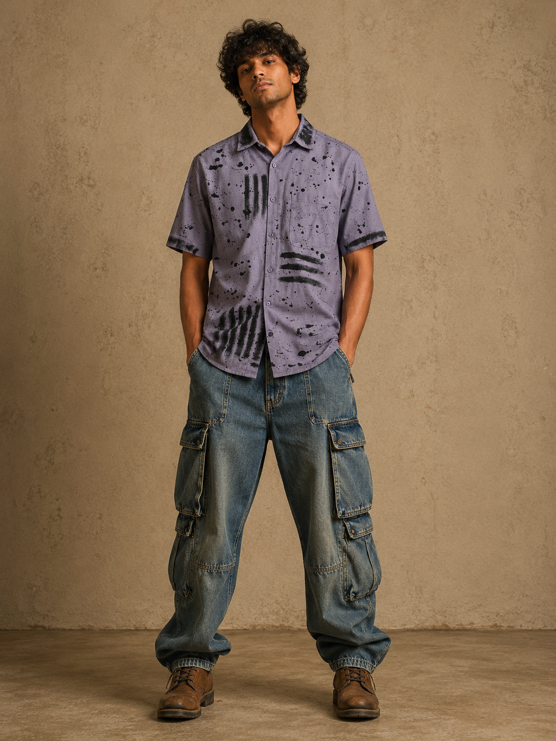 The Naga Feathers Shirt – Printed Cotton Shirt