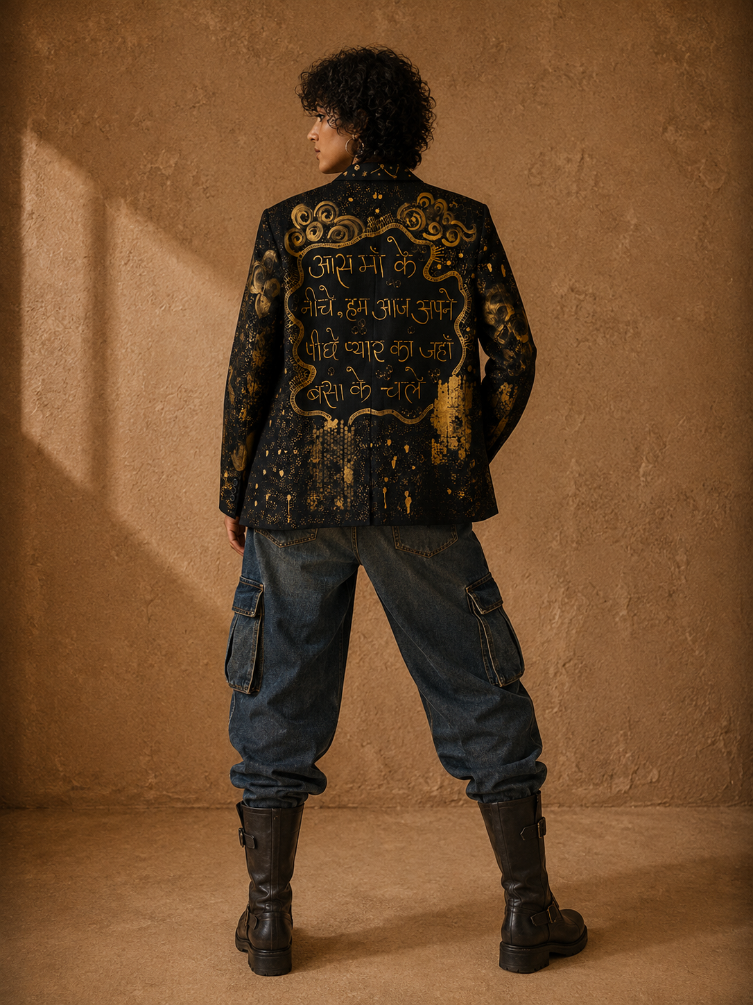 The Cosmos Blazer – Handcrafted Mixed Fabric Blazer