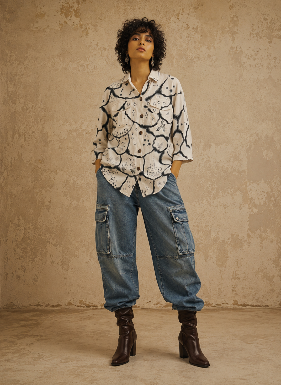 Just Us Caffeine Shirt – Handcrafted Cotton Shirt