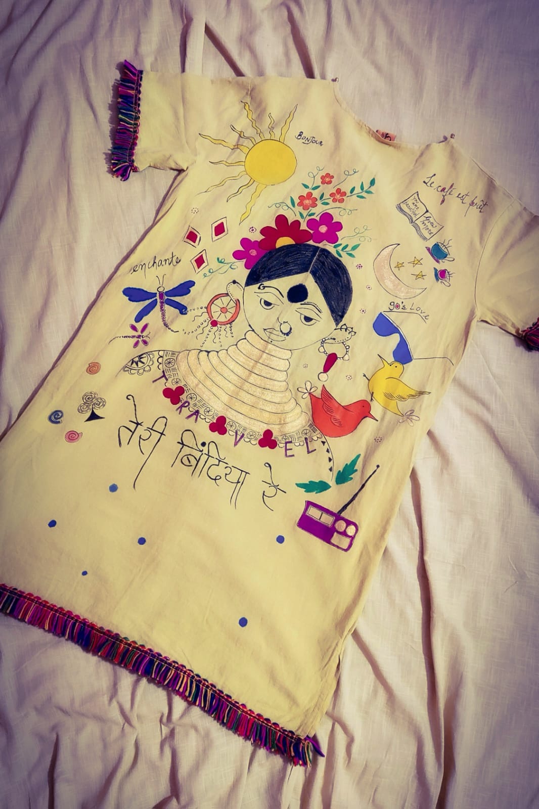 A DRESS CUSTOMISED IN ARTWORK SERIES "AANSHIK"