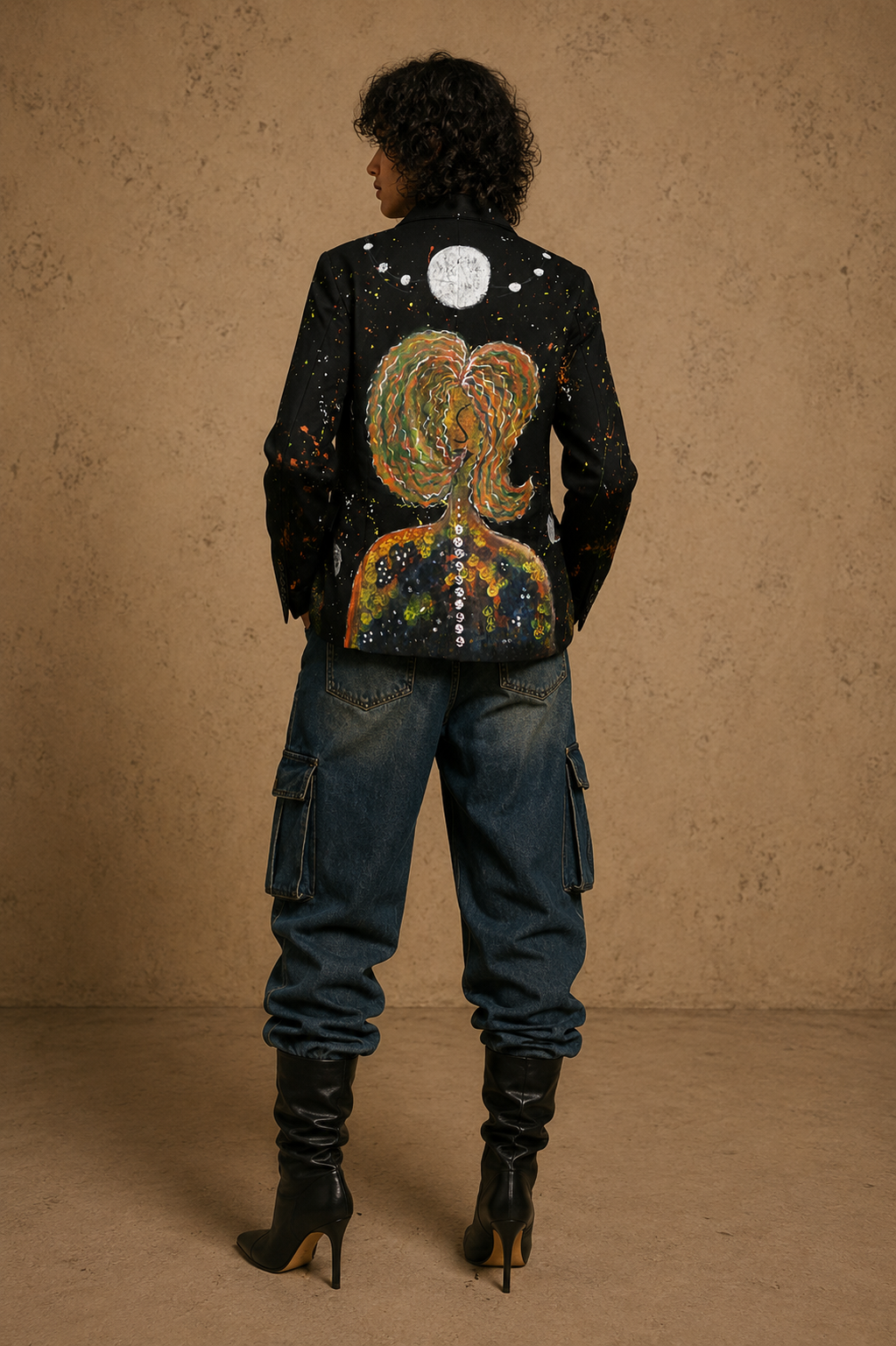 The Exotic Bohos Handcrafted Polyester Viscose Blazer