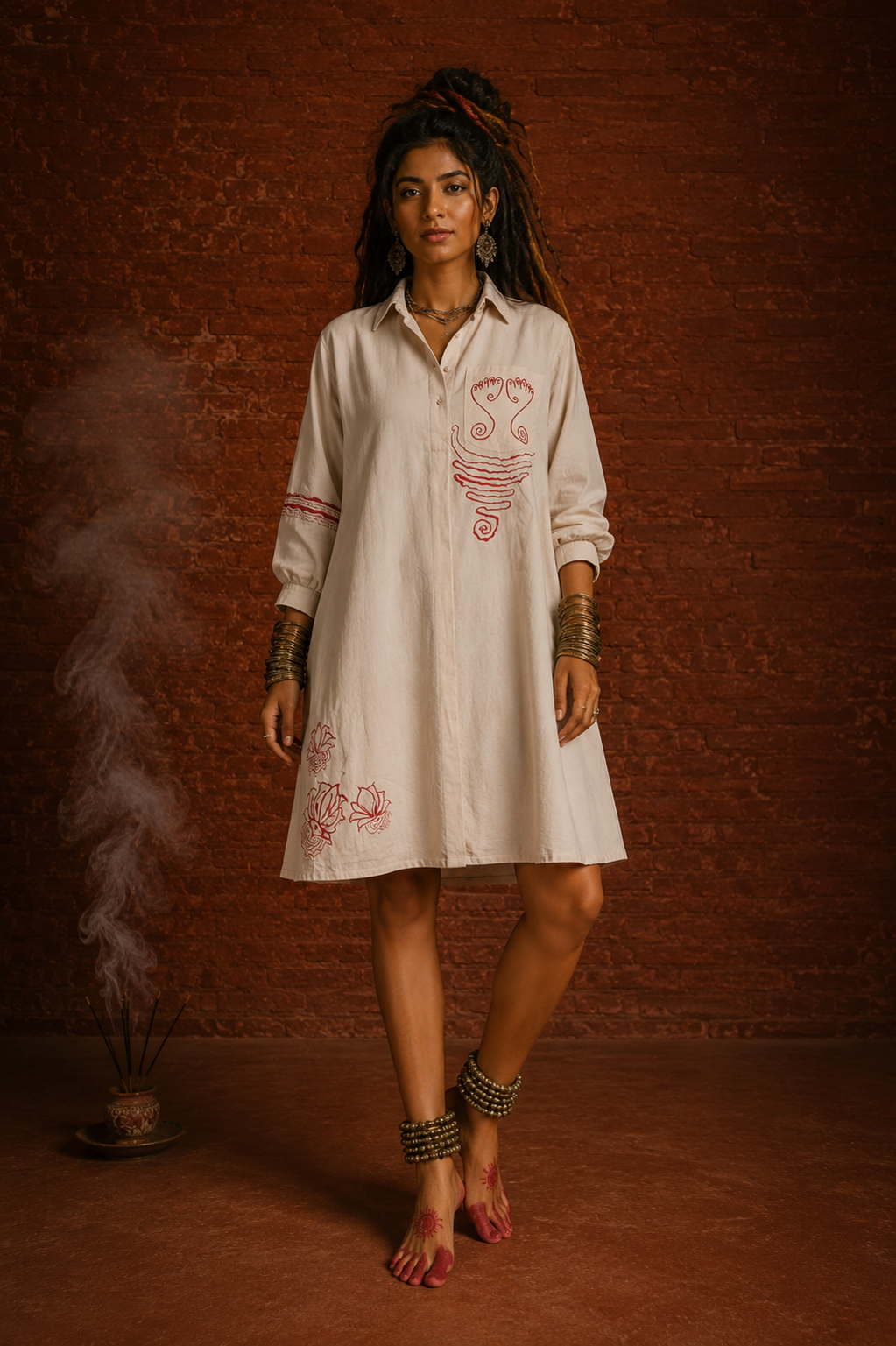 A DRESS CUSTOMISED IN "DURGA"