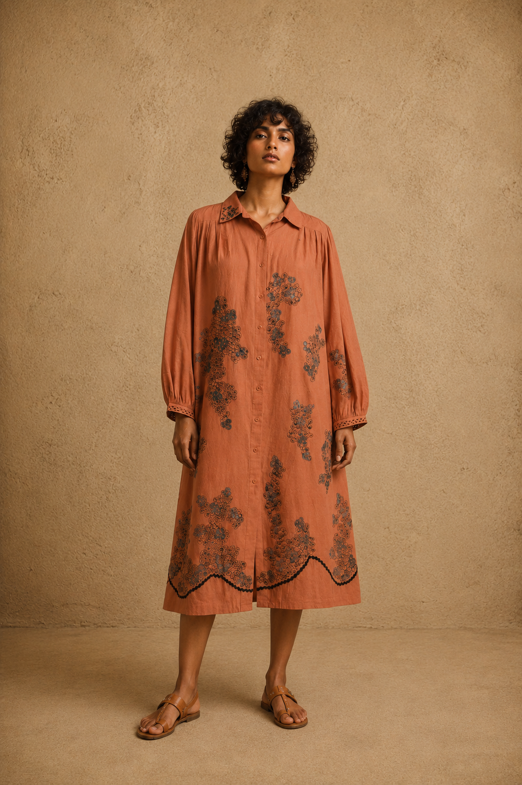 The Charismatic Tribes Handcrafted Cotton Dress/Longline Jacket