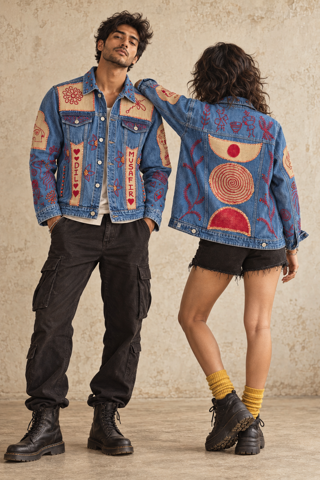 Premium Range Aanshik  Unisex Jacket – Handcrafted Denim Jacket