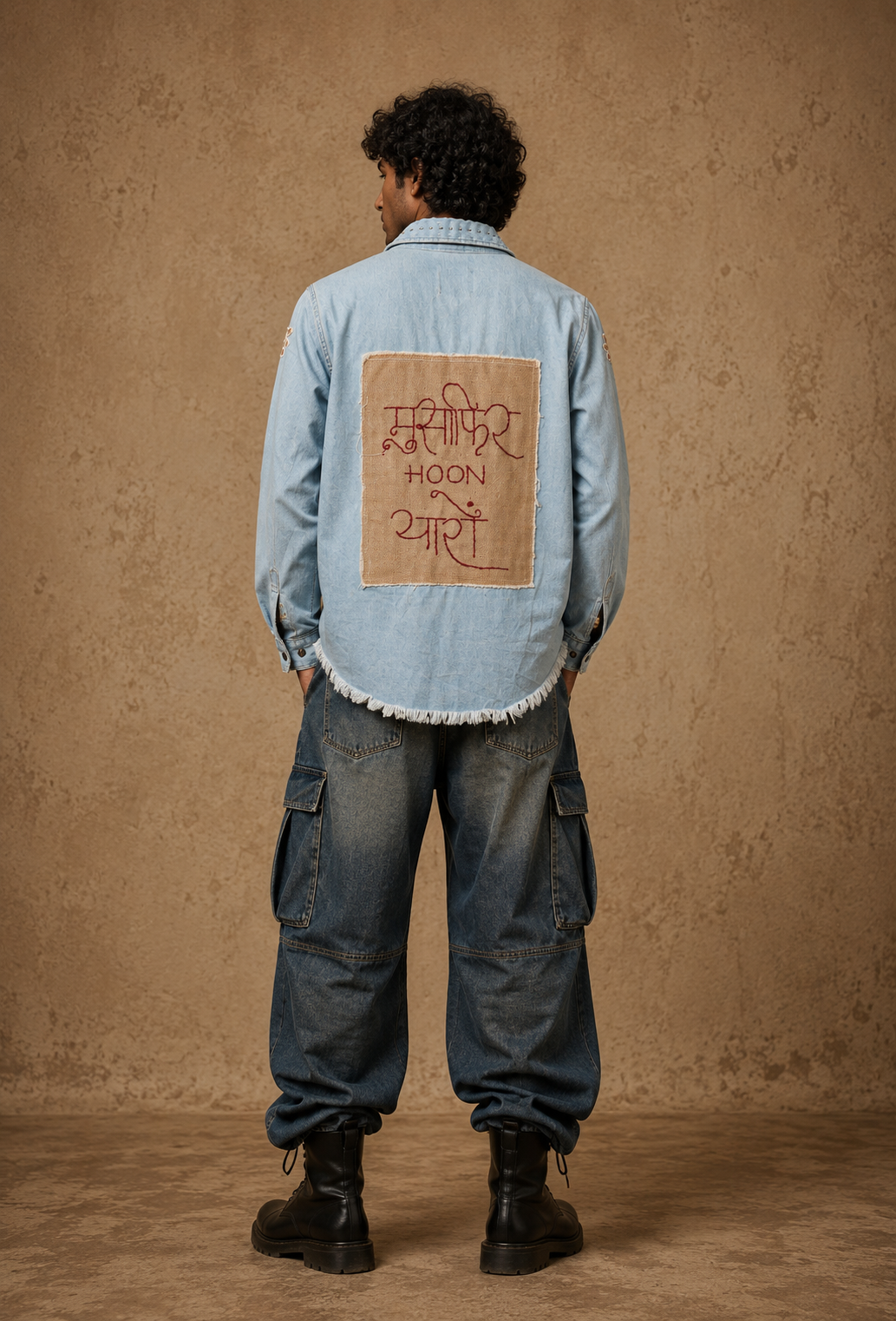 Wandersoul Handcrafted Denim Patchwork Jacket