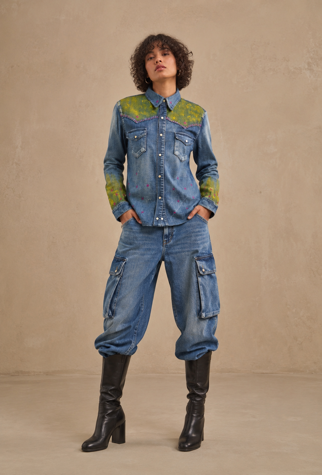 The Khamma Ghani Handcrafted Denim Jacket