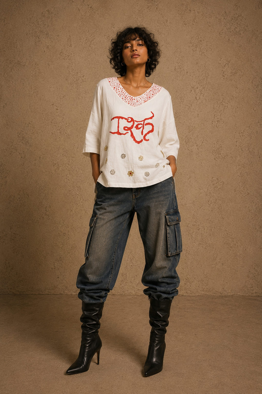 The Caffeine Evenings Handcrafted Cotton Top