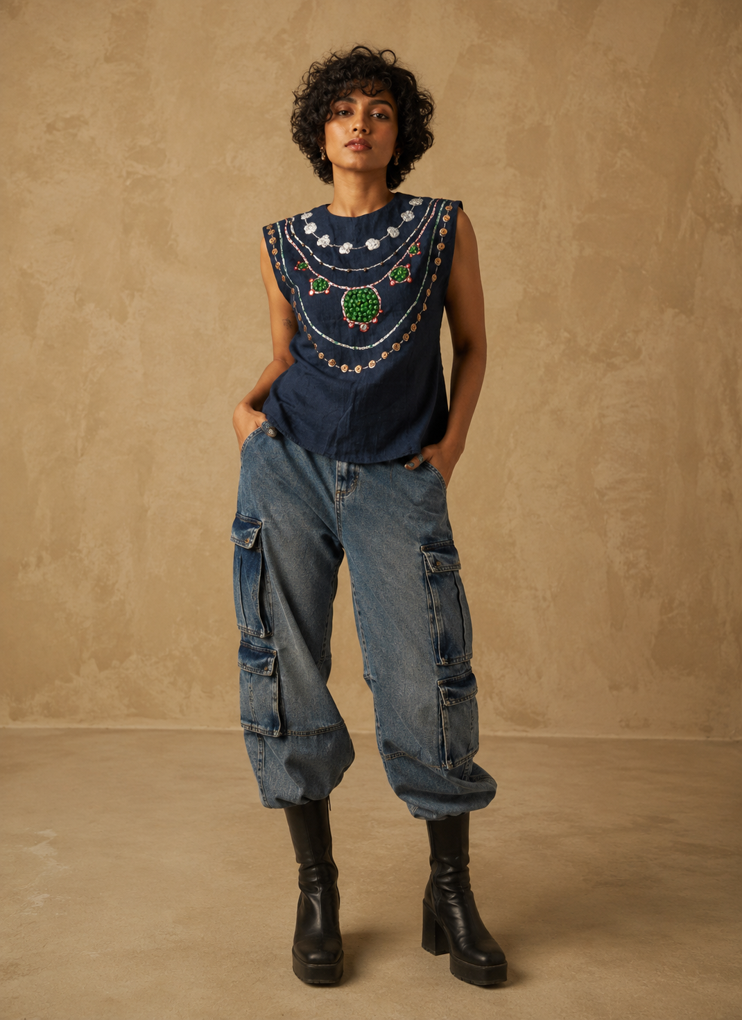 Exotic Bohos Handcrafted Linen Top