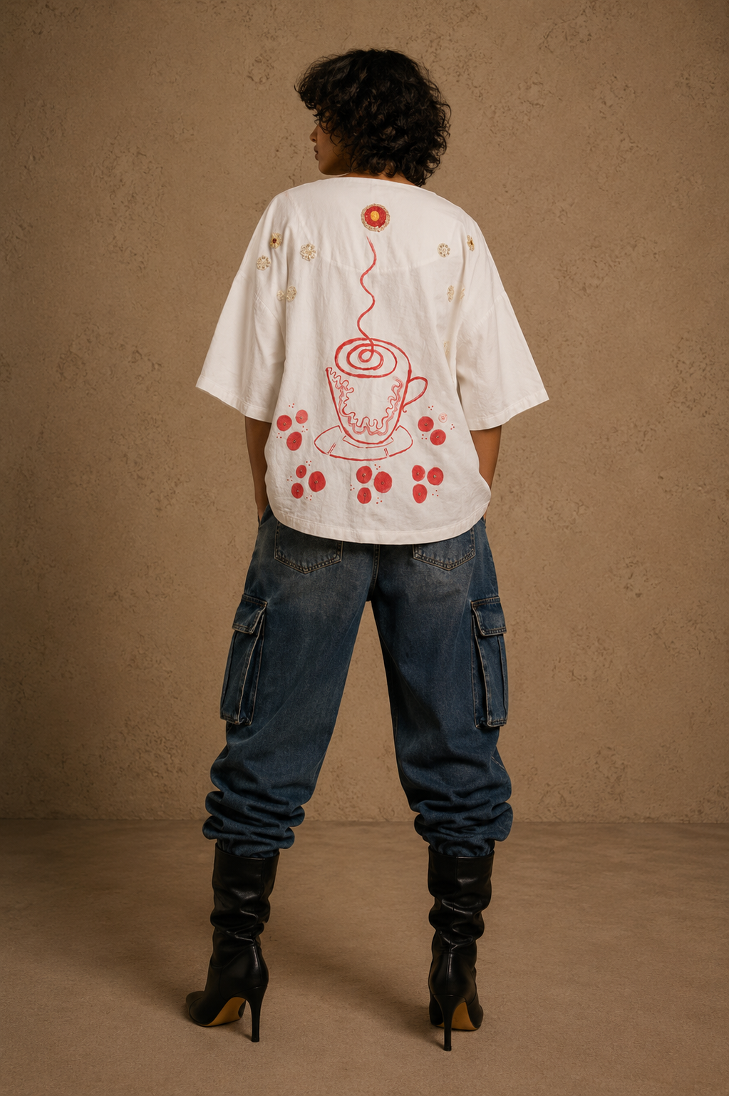 The Caffeine Evenings Handcrafted Cotton Top