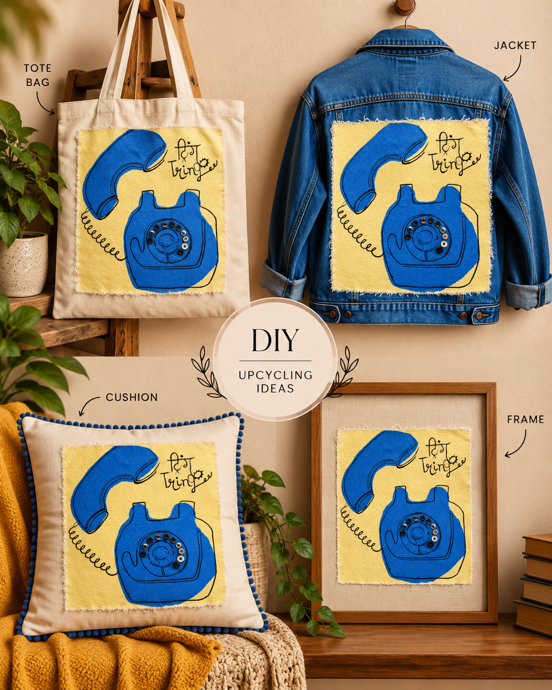The Retro Doodles Handcrafted Canvas