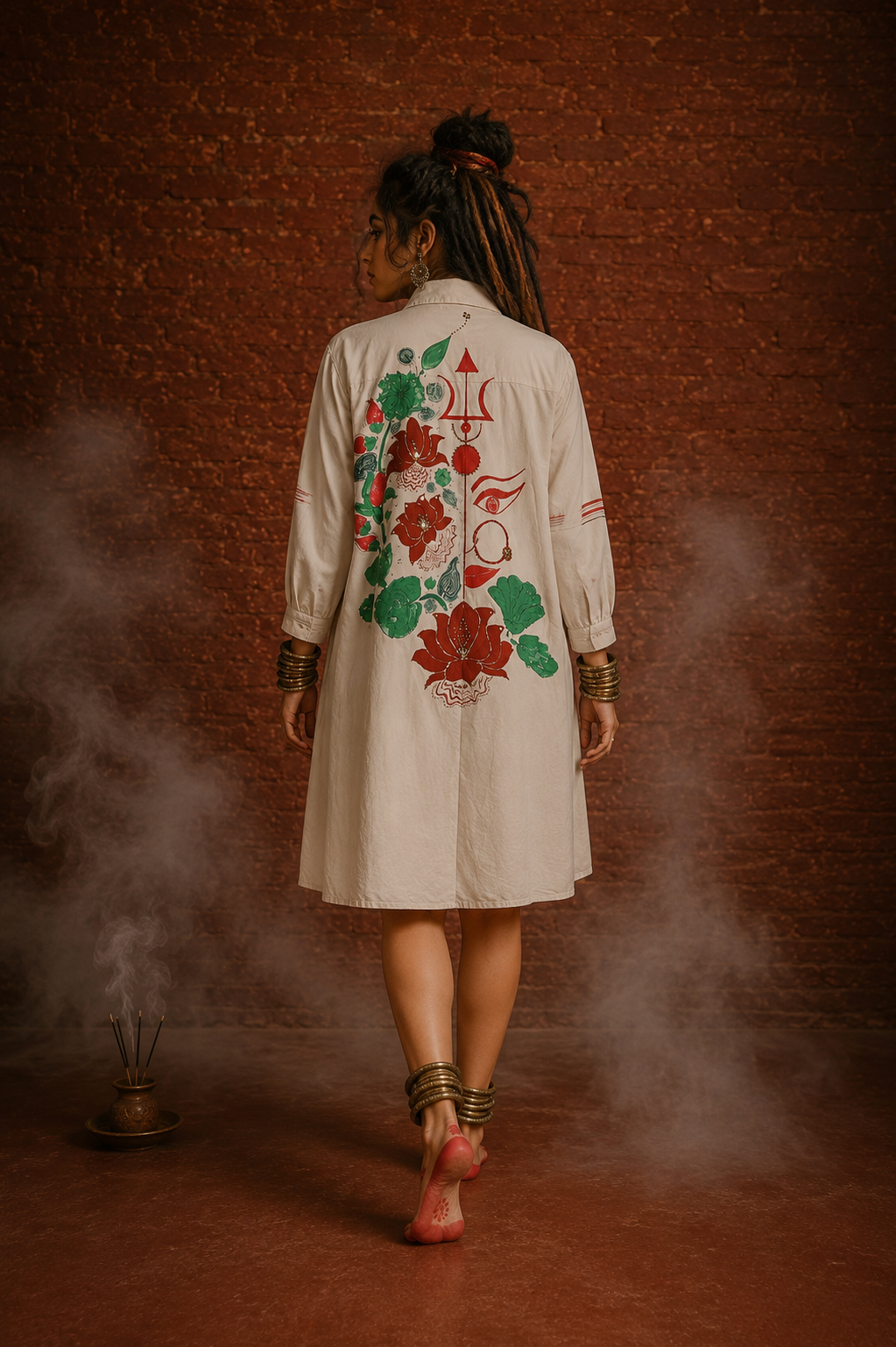 A DRESS CUSTOMISED IN "DURGA"