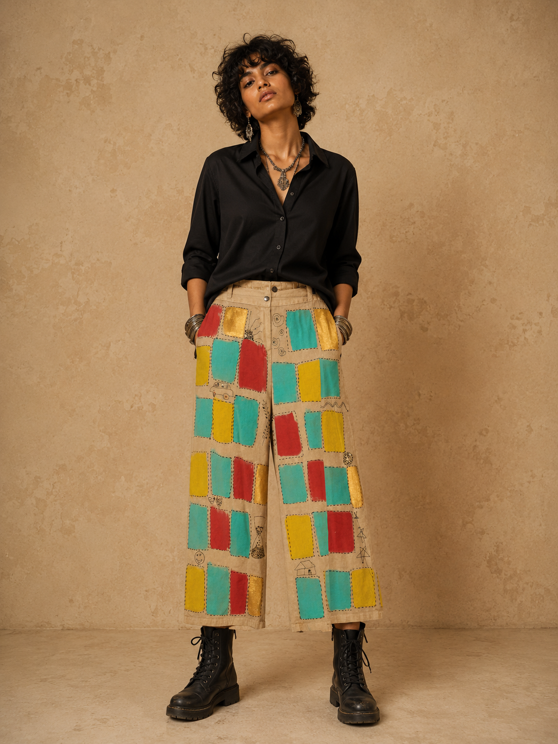 The Retro Doodles Handcrafted Cotton Trouser