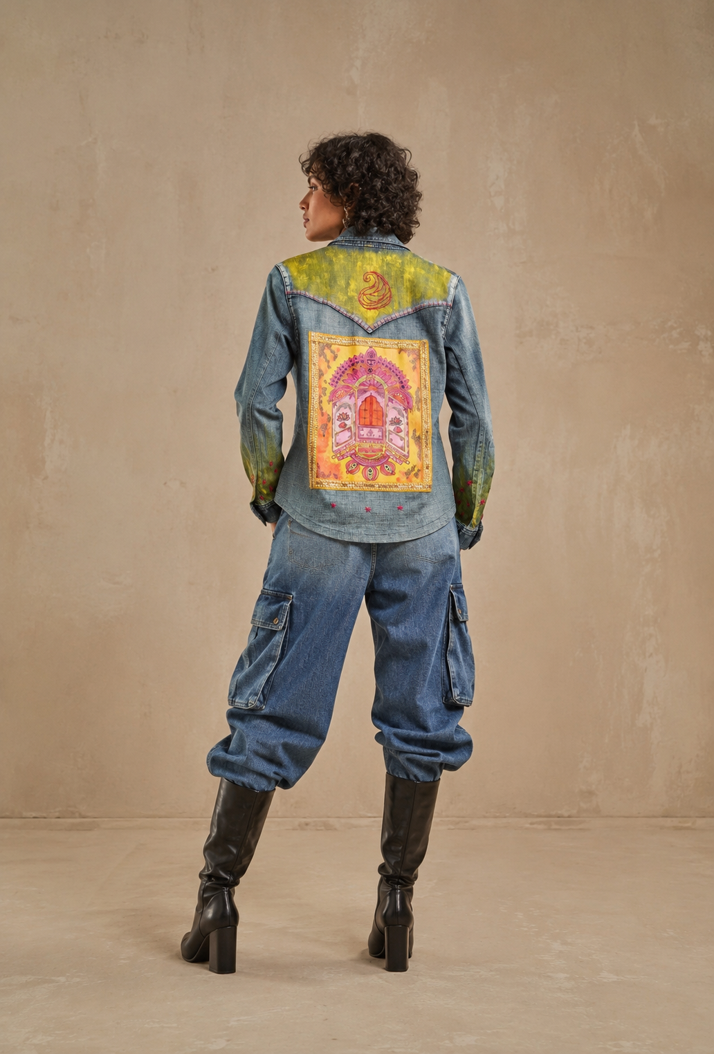 The Khamma Ghani Handcrafted Denim Jacket