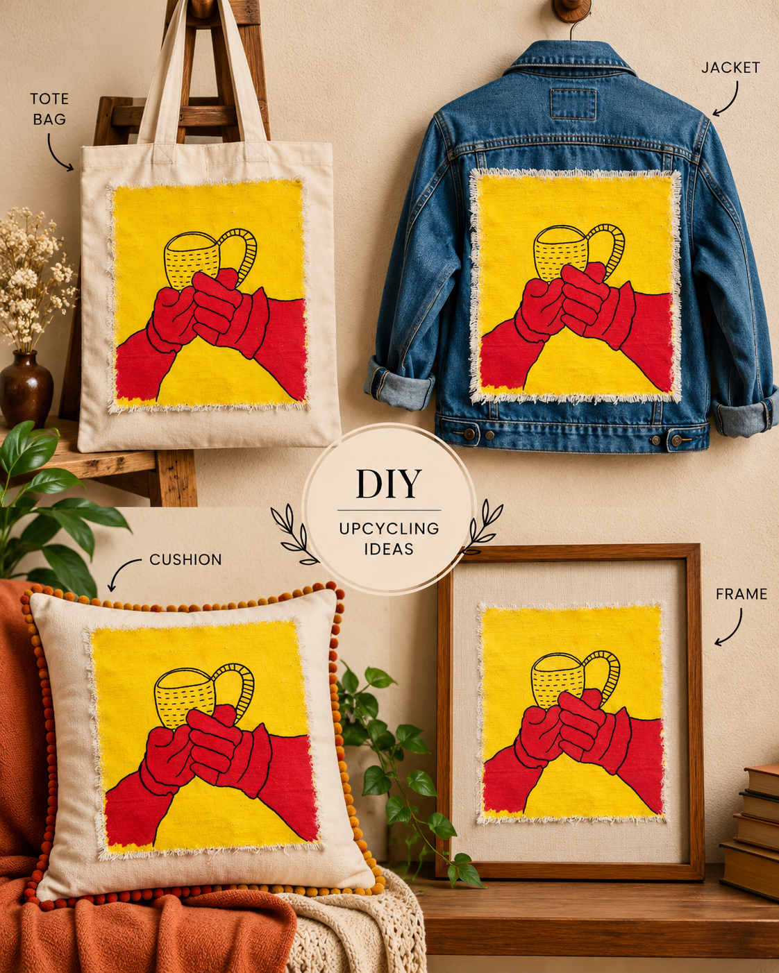 The Caffeine Evenings Handcrafted Canvas