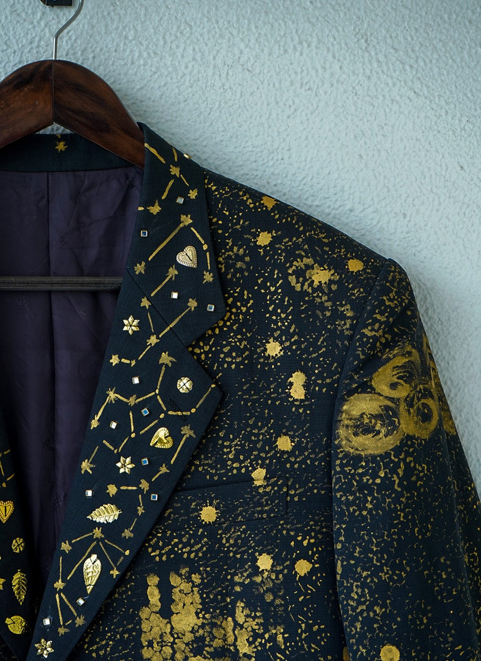 The Cosmos Blazer – Handcrafted Mixed Fabric Blazer