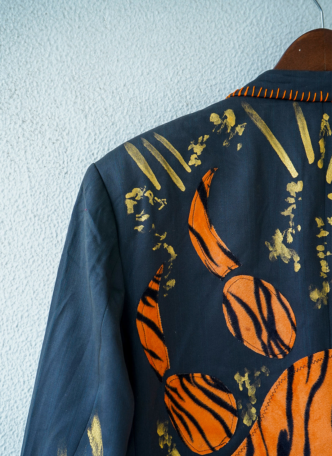 The Majestic Roars Blazer – Handcrafted Mixed Fabric Blazer