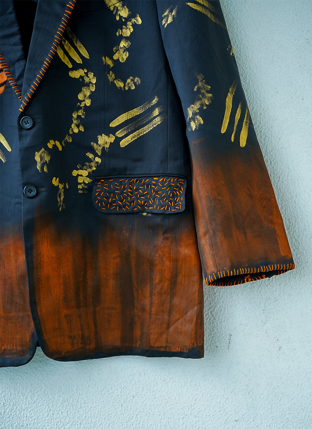 The Majestic Roars Blazer – Handcrafted Mixed Fabric Blazer