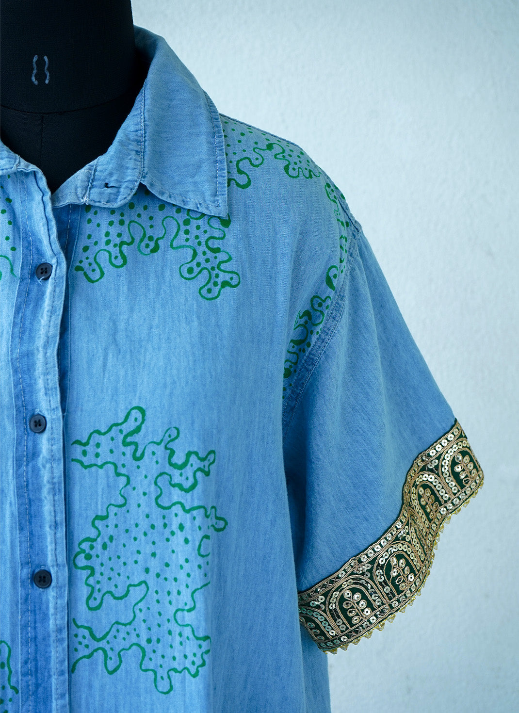 The Rooster Call Dress – Handcrafted Cotton Denim Dress