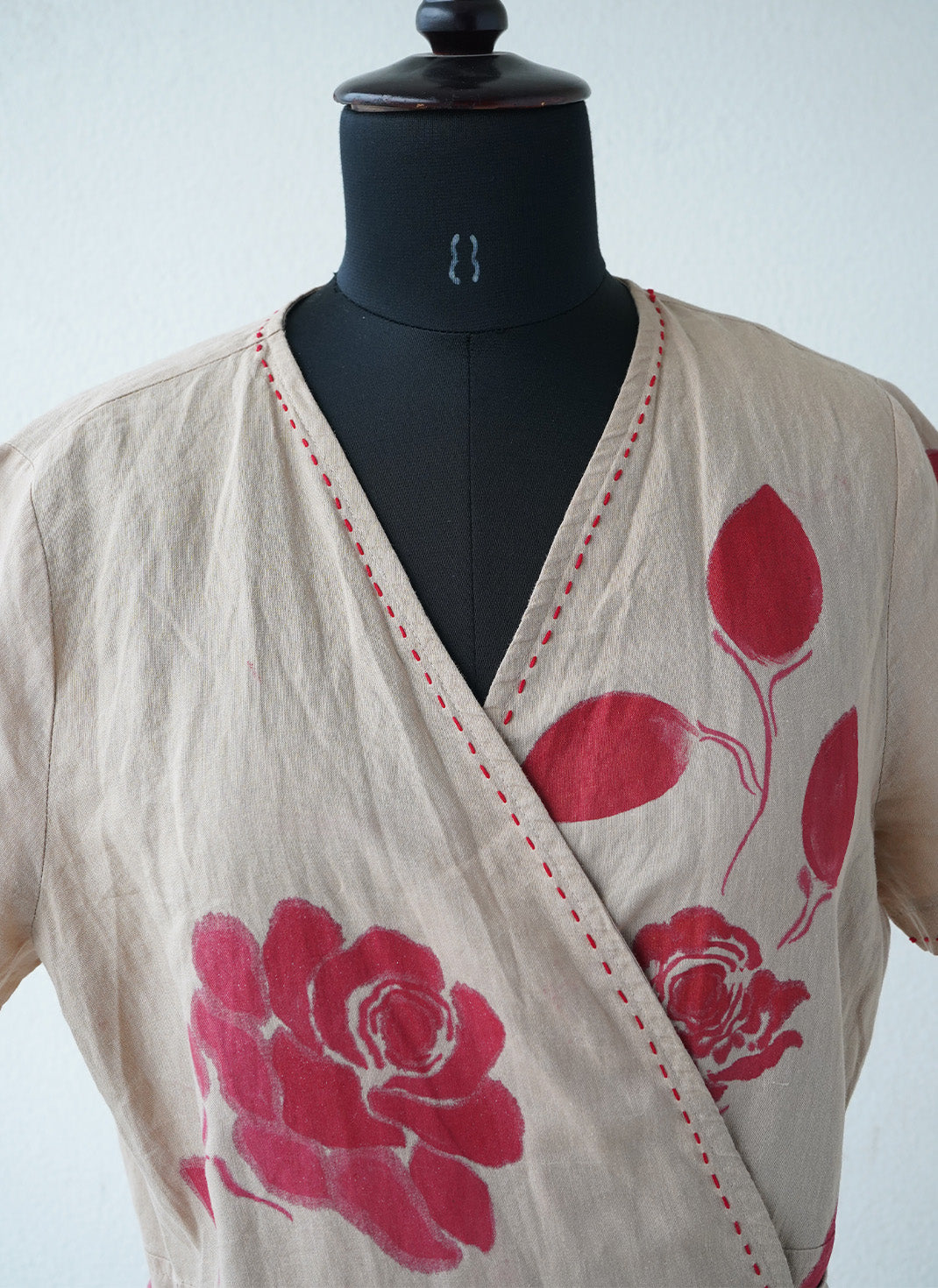 The Bloom Rose Wrap Dress – Handcrafted Linen Wrap Dress